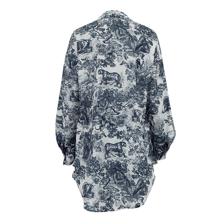 436g Weight Long Sleeve Sleeve Length Polyester Fabric Type Shorts Co-ord Set Sets Type 3 Pieces Set Quantity Holiday Occasion V Neck, Turndown Neckline Loose Fit Type Animal, Plant Pattern Summer, Spring Season Women's Gender Printing, Button Design Vintage Style, Streetwear Style Holiday Women's Vintage Style Streetwear Animal Plant Polyester Printing Button Shorts Co-ord Set Shorts Sets 11