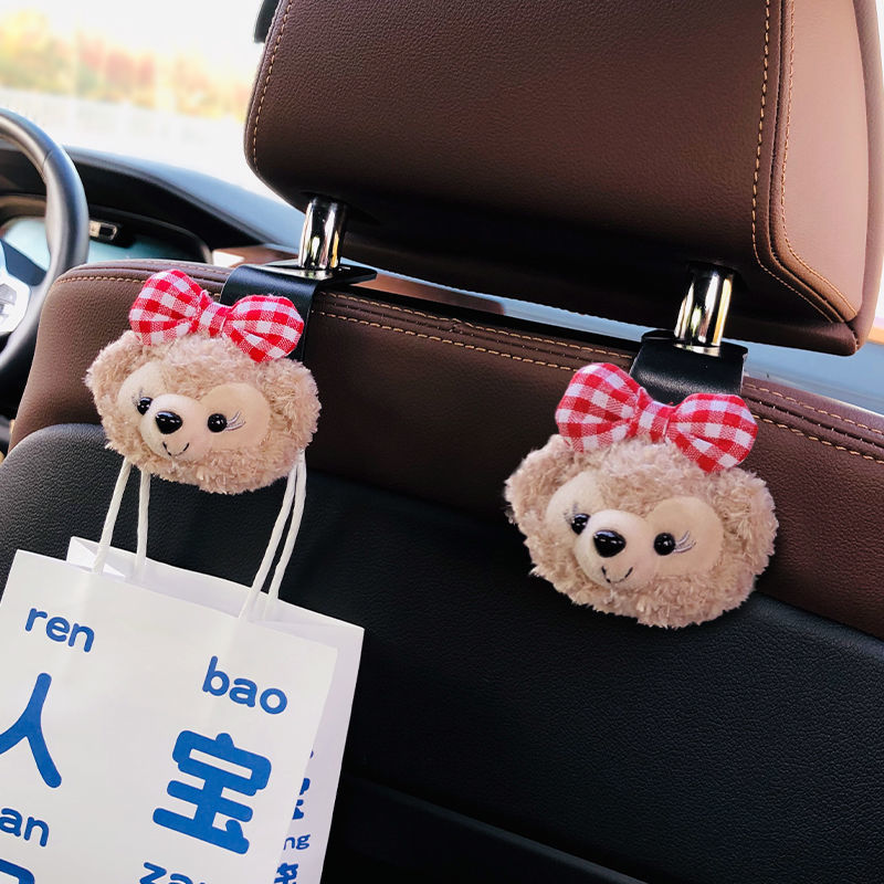 Enganchos lindos para el asiento trasero del automóvil interior del automóvil trasero interior de dibujos animados gancho para el automóvil gancho del respaldo del asiento pareja multifuncional