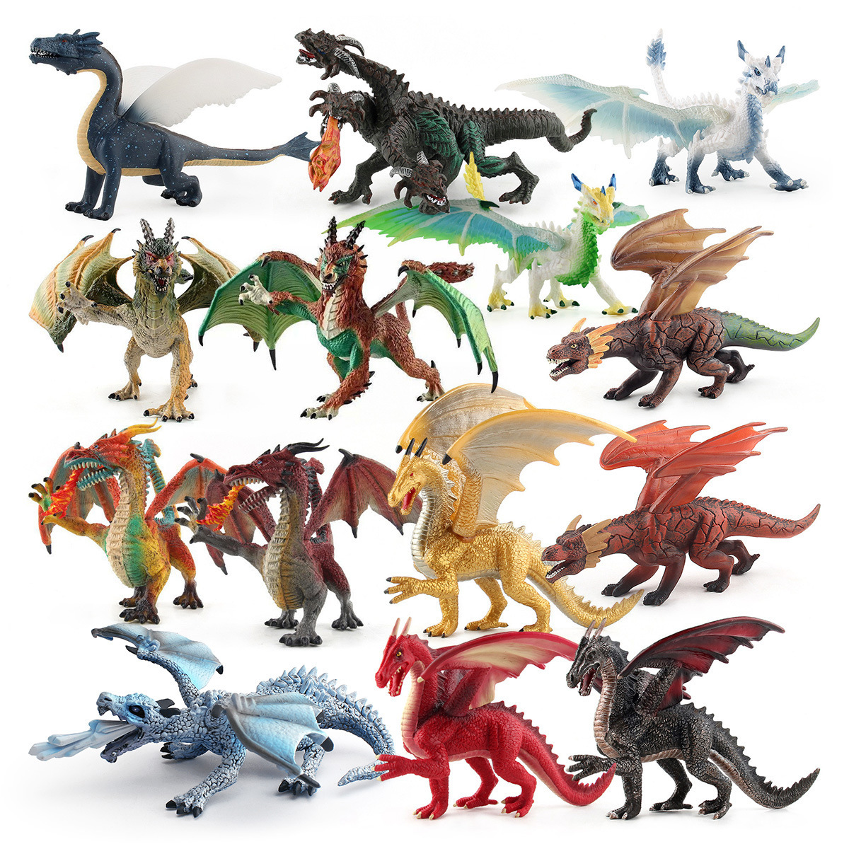 Simulación DE LOS NIÑOS sólido dinosaurio Jurásico modelo mito animal plástico Dragón Volador dinosaurio traje de juguete adornos