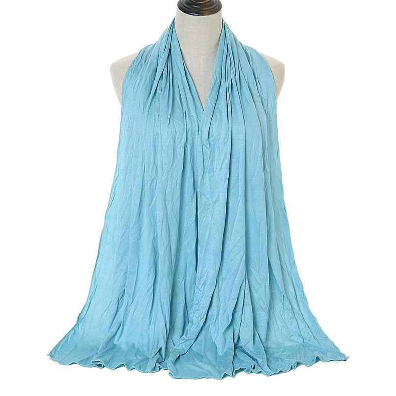 Plain Elastic Jersery Cotton Hijab Shawl Women Jersey Scarf|undefined