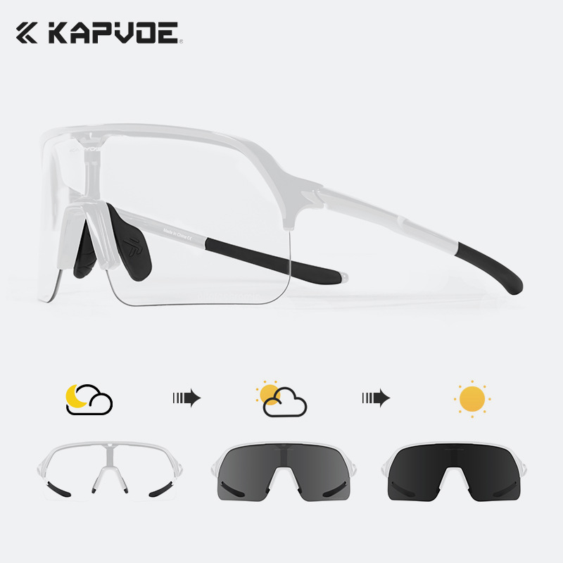 Gafas de Ciclismo Deportivo TR90 Fotocromático A prueba de viento Protección UV para Deportes al Aire Libre