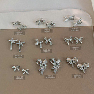 Manicure Jewelry Bow Series Simple Bow Special-shaped Bow Multi-style Flash Manicure Jewelry Advanced
