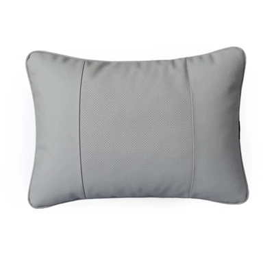 Waist Protector Car Cushion Punching — Headrest - nappa-leather-gray-lumbar-support