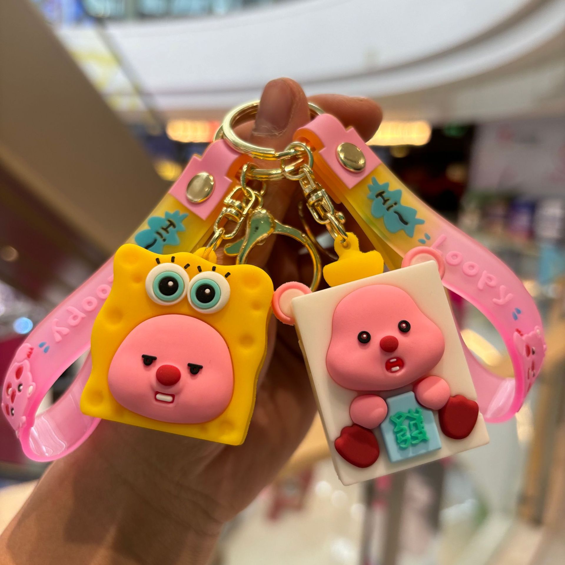 Nuevo pequeño castor llavero colgante polvo castor bolso de coche llavero de muñeca agarrar máquina llavero pequeño regalo