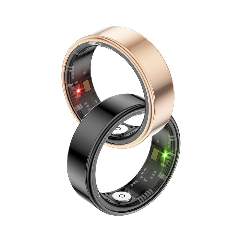 Anillo inteligente transfronterizo frecuencia cardíaca oxígeno sangre salud monitoreo del sueño hombre y mujer tecnología negra impermeable Bluetooth anillo deportivo