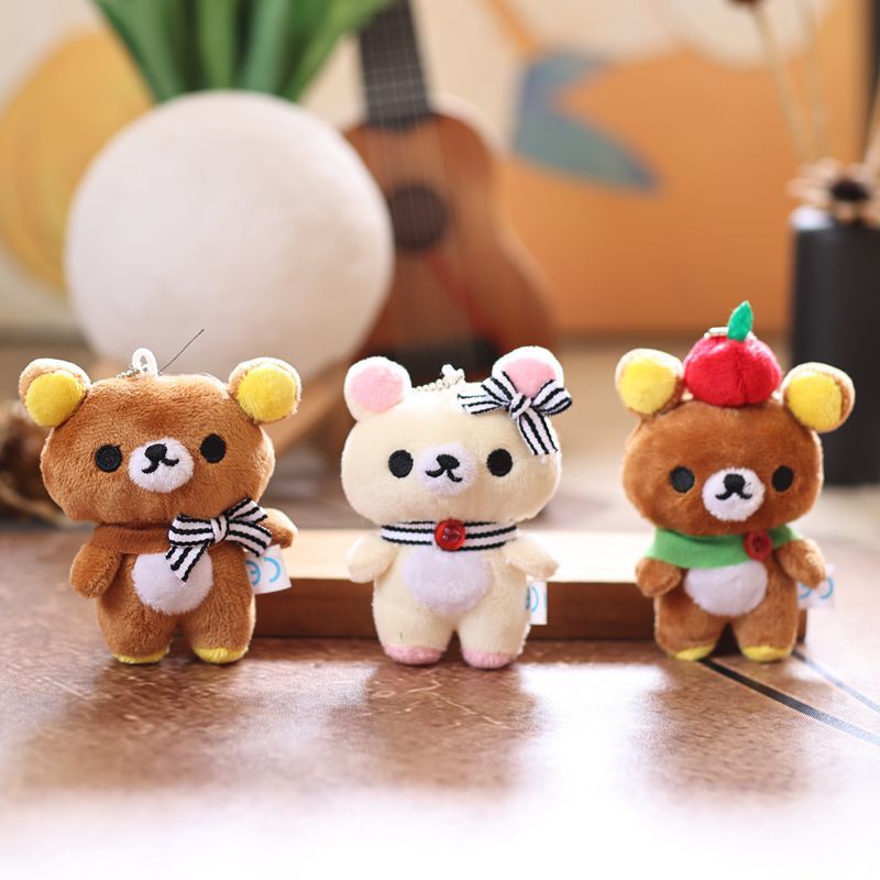 ネット有名人かわいいリラックマペンダントぬいぐるみ人形クマバッグペンダントキーホルダー布人形人形|undefined