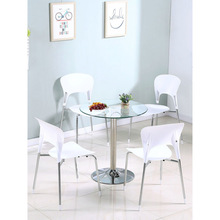 防刮划设计玻璃圆桌简约现代玻璃桌子圆钢化玻璃咖啡桌飘窗小桌