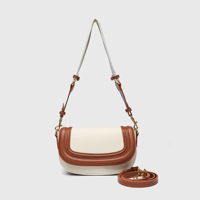 Zr's New Fashionable Saddle Bag with Wide Shoulder Strap, Large Capacity, Casual Travel Shoulder Bag, Versatile Women's Bag, Hot-Selling Item