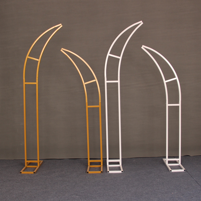Wedding props iron cattle horn arch gate wedding arch flower stand artificial flowers fresh flower arch support stand bracket
