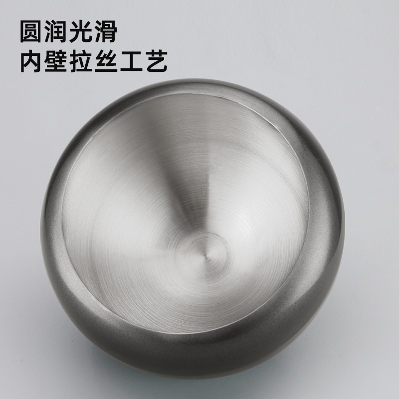 Stainless Steel Alms-Gathering Monk Bowl, Double-Layer Insulated Monk Pot Bowl, Monk's Rice Bowl, Layperson's Rice Bowl