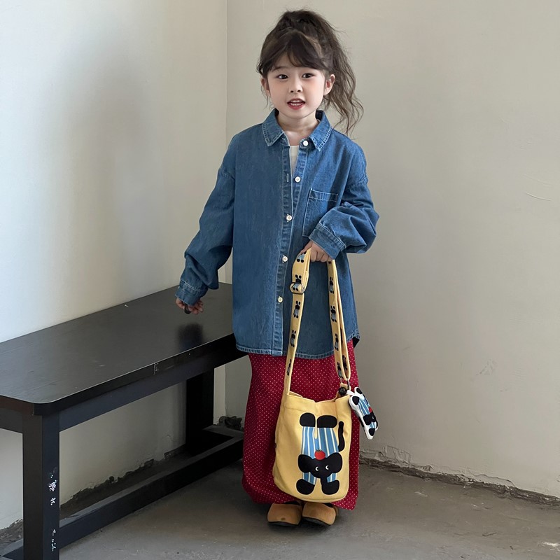 Caricatura encantadora bolsa de hombro de dos lados para niños y niñas, bolsas de cubo de agua para bebés, bolsas de cambio para niños de comercio exterior