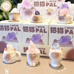 本物の小紅書で人気の猫猫PAI、キュートで可愛い動物のデスクトップデコレーション、卸売ギフト、クリスタルブラインドボックス