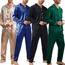 M 69957 Men's Satin Sleepwear Set ��ʿ˯����װ ŷ���羳