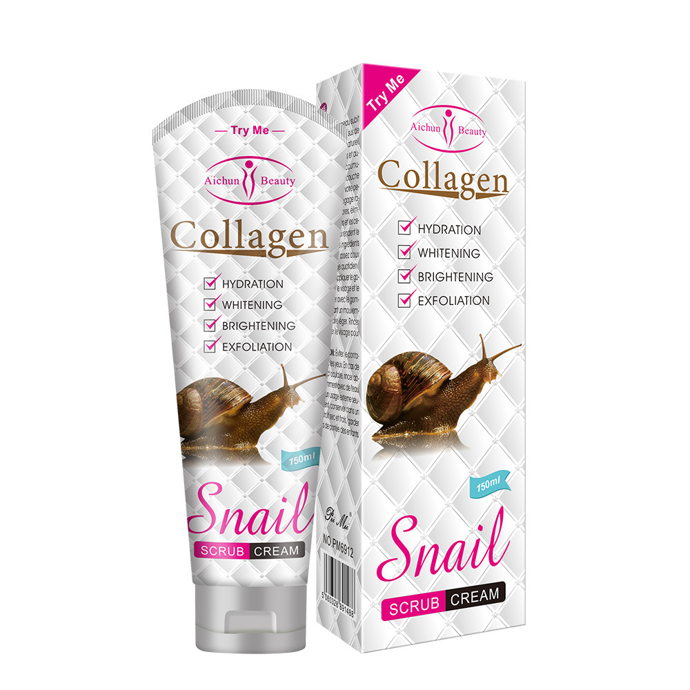 Cross-Border Aichun Snail Scrub Whole Body Cleansing Exfoliating Pores Hydrating Wholesale Snail Scrub