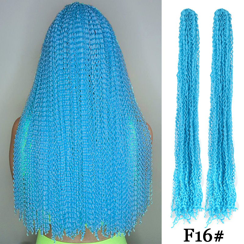 Paquete de una sola pieza Europa y América África delgada tres hebras pelucina aguja de cabello trenzada fibra química monocromática trenza sucia al por mayor