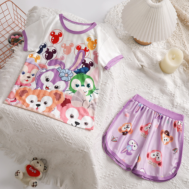 Azj short set purple rabbit