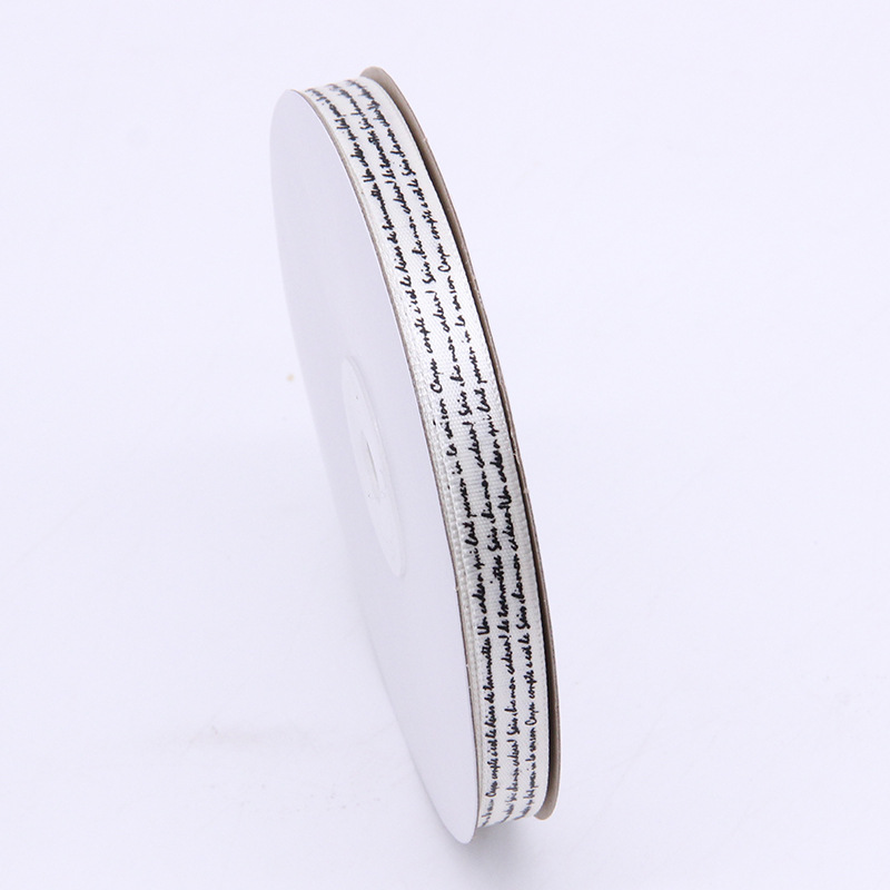 Tianyi Mei 1cm pastel de hornear embalaje cinta Lollipop cinta decorativa impresión inglés carta cinturón de poliéster