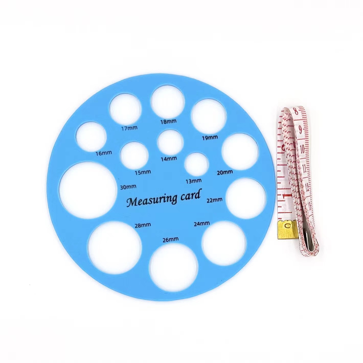 둥근 하늘색 + 플랜지 눈금자