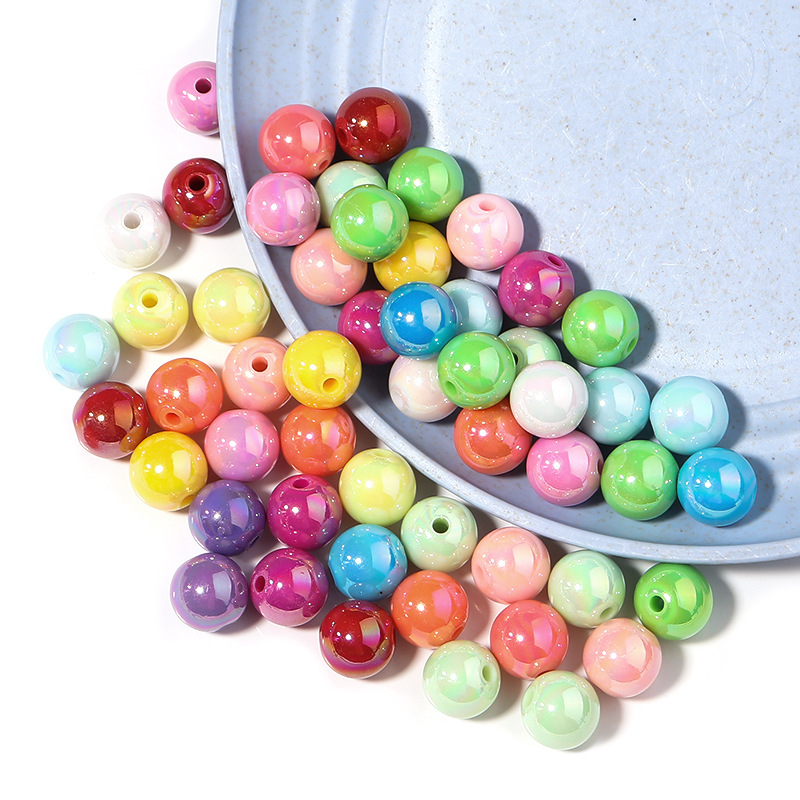 100g Weight Beads Jewelry Making Type Jewelry Accessories Classification 1 Set Quantity Arylic Material Round Pattern Plating Design Simple Style Style 1 Set Arylic Round Beads 无