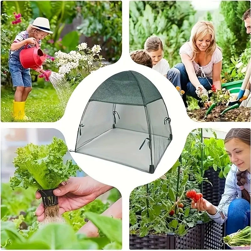 Готовая кросс-граничная сетка от насекомых для растений, белая, простая установка с заземляющим штекером, сетка от насекомых для овощеводства, сетка от насекомых для растений