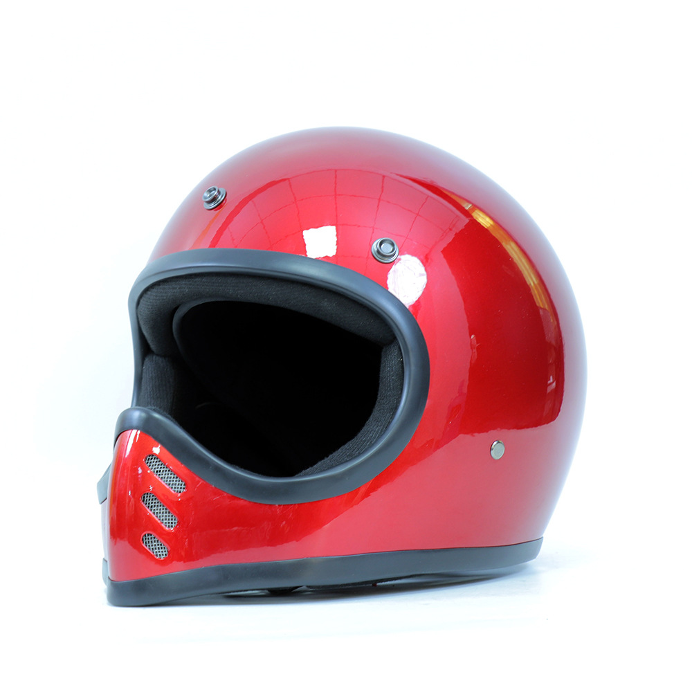 Japanese-Style Pointed Helmet Retro Cruiser Rider Helmet Motorcycle Scooter Fiberglass All-Season Space Full-Face Helmet