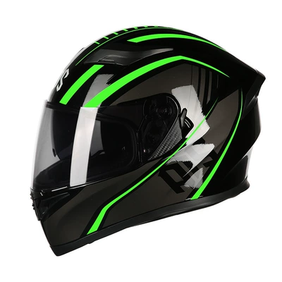 Motosiklet kaskı (dəbilqə), Helmet - green-sleepwalking-with-lenses-m
