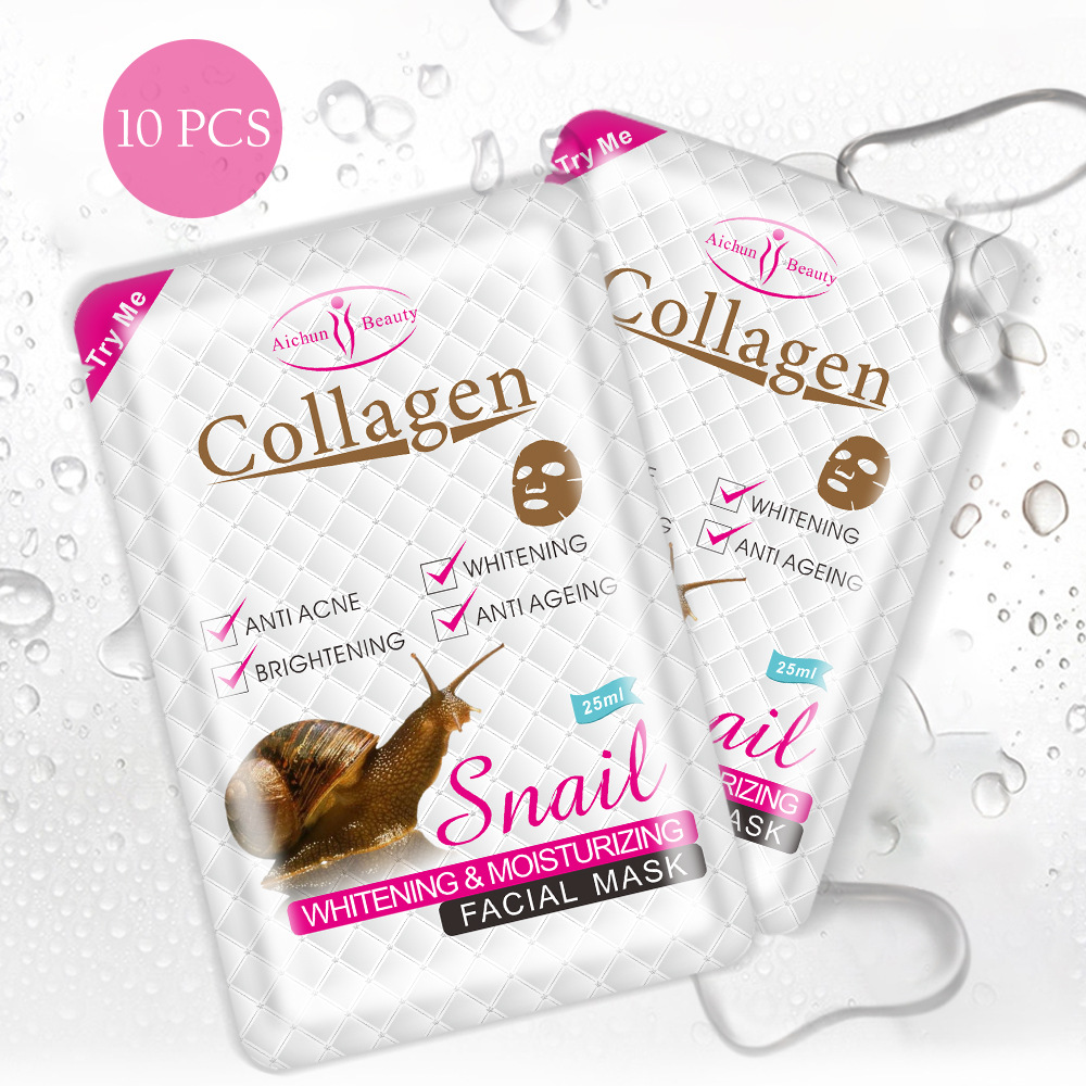 Cross-Border Aichun Snail Liquid Mask Hydrating, Brightening and Softening Skin Facial Mask Wholesale Facial Mask