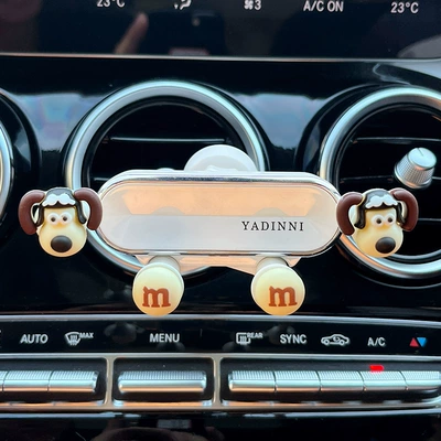 Phone Holder Air Outlet Special: Car phone holder - flying-dogwhite-glossy-stand