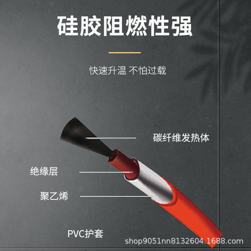 Sistema de calefacción de ingeniería doméstica de fibra de carbono / cable de calor de grafeno