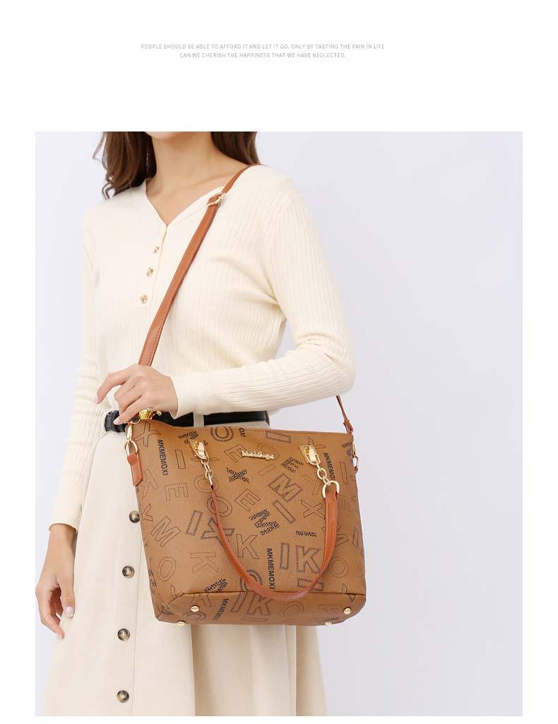 Cross-border foreign trade large-capacity new European and American retro mother-and-child bag multi-piece set women's bag, single-shoulder crossbody handbag undefined