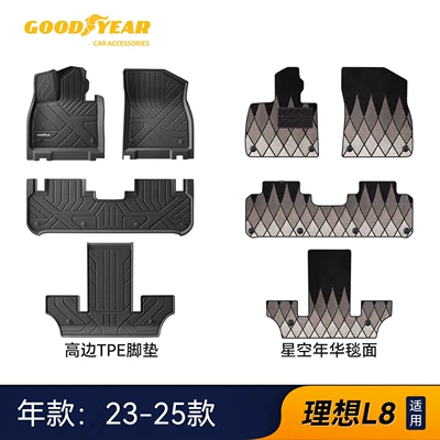 Universal Foot Pad: suitable for the new version of the - high-end-injection-molded-23-25-modelsl8-high-edge-full-tpe-floor-mat-starry-night-carpet-black