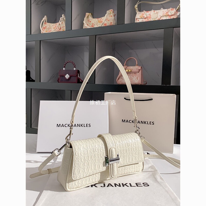 Hong Kong Mack Jank Niche Stone Pattern Armpit Bag Women's 2025 New Satchel Shoulder Crescent Bag