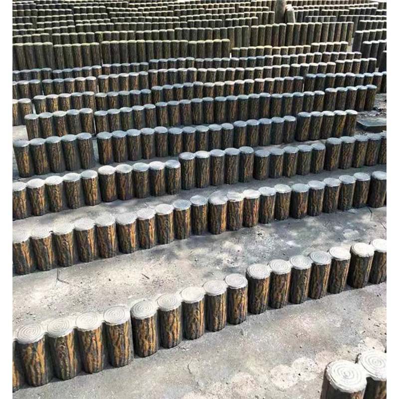 甘肃庆阳水泥木桩景区草坪花园绿化户外钢筋混凝土树桩水泥桩立柱