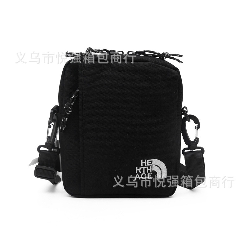 One-Shoulder Cross-Body Bag Trendy Brand North Face Outdoor Sports Small Square Bag Men's and Women's Mobile Phone Coin Purse Wholesale Embroidered Logo