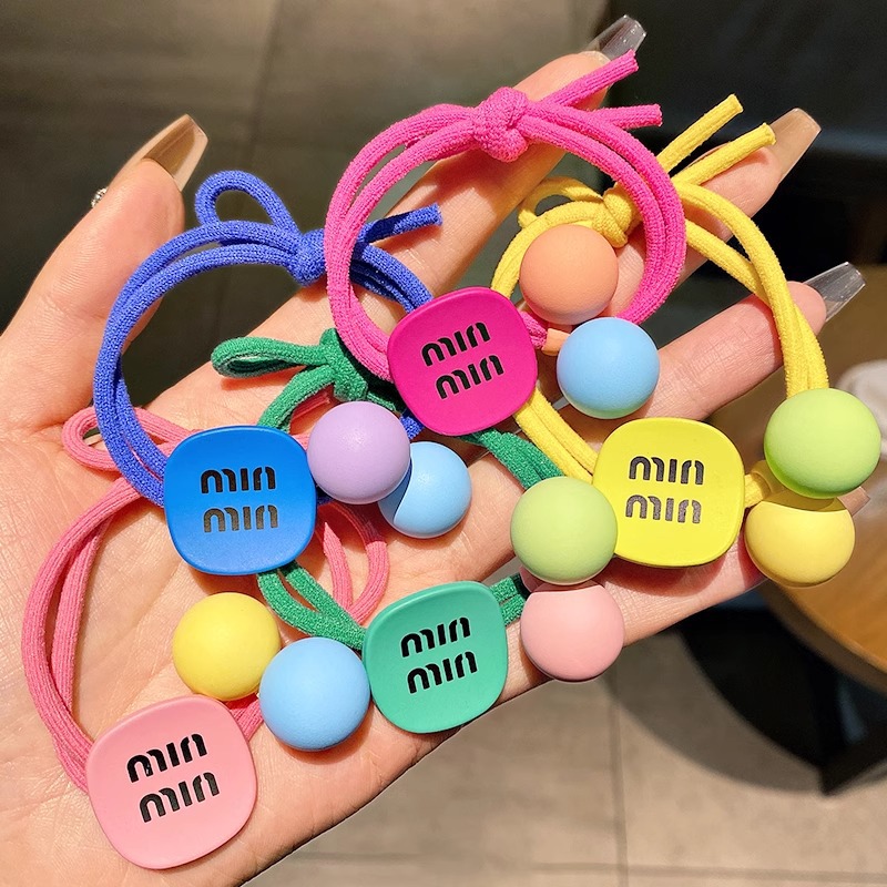 New mindou colorful children's rubber band high-looking hair tie hair rope hair band Girls student hair accessories batch