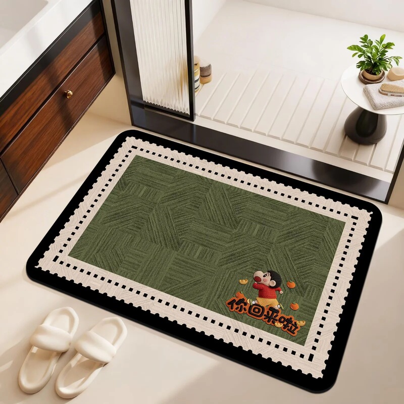 Simple and Cute Cartoon-Shaped Imitation Diatom Mud Floor Mat, Hello Kitty Bathroom Absorbent Non-Slip Foot Mat, Bathroom Door Mat Simple and Cute Cartoon-Shaped Imitation Diatom Mud Floor Mat, Hello Kitty Bathroom Absorbent Non-Slip Foot Mat, Bathroom Door Mat