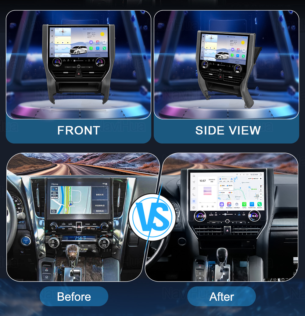Suitable for Toyota Alphard 30/35 to 40 Series Large Screen Central Control Screen Car Machine 16.8inch Large Screen Car Navigation System