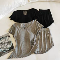 Top with cups, spring pijama, summer sexy thin set