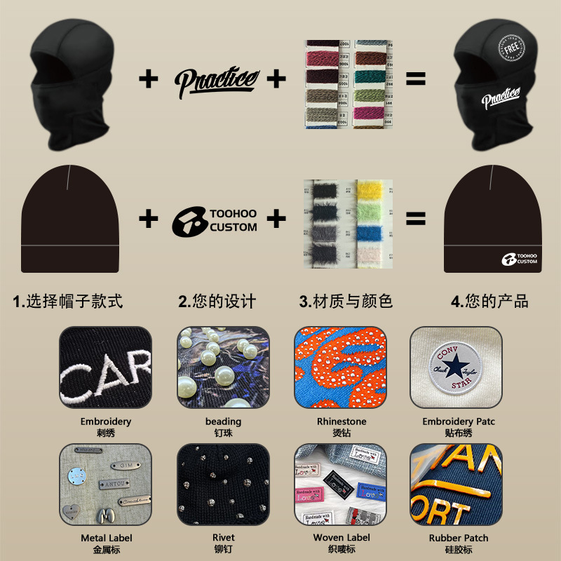 Sombreras de punto personalizadas transfronterizas de venta caliente de marcas de invierno de moda europea y americana bordadas sombreros de punto de moda para adultos