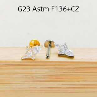 G23钛合金穿刺饰品新款镶钻锆石唇钉唇环人中钉耳蜗钉耳骨钉现货-阿里巴巴