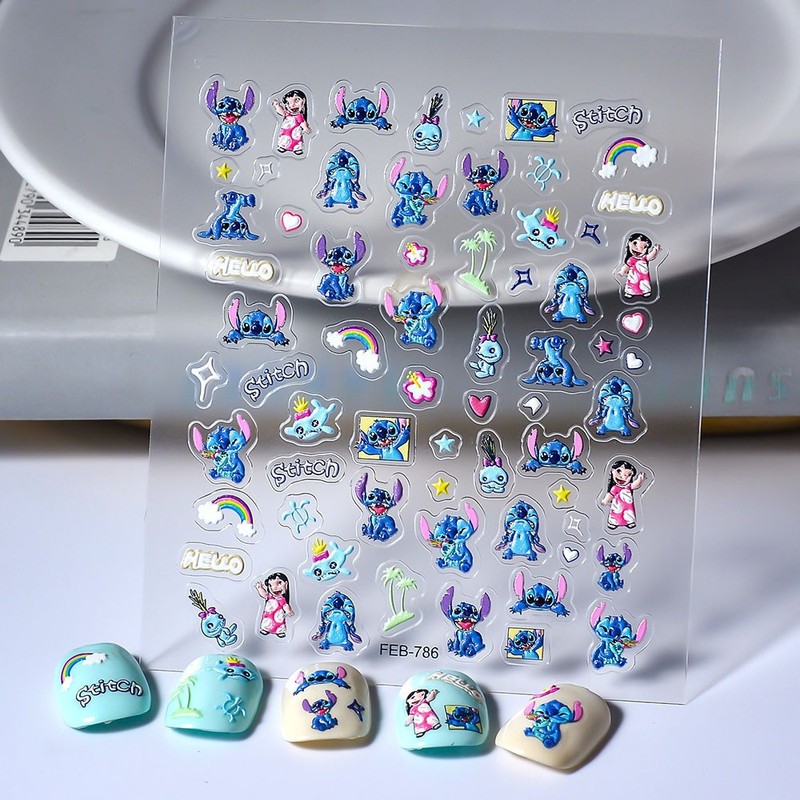 新しいプロセス三次元 5D ネイルアートステッカーハニーベアエンボスステッカー漫画動物ネイルステッカーは卸売で混合することができます|undefined