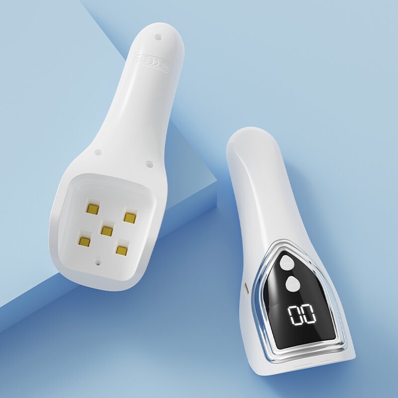 跨境手持美甲光疗灯液晶显示屏便携式充电款速干定时甲油胶烘干机|undefined