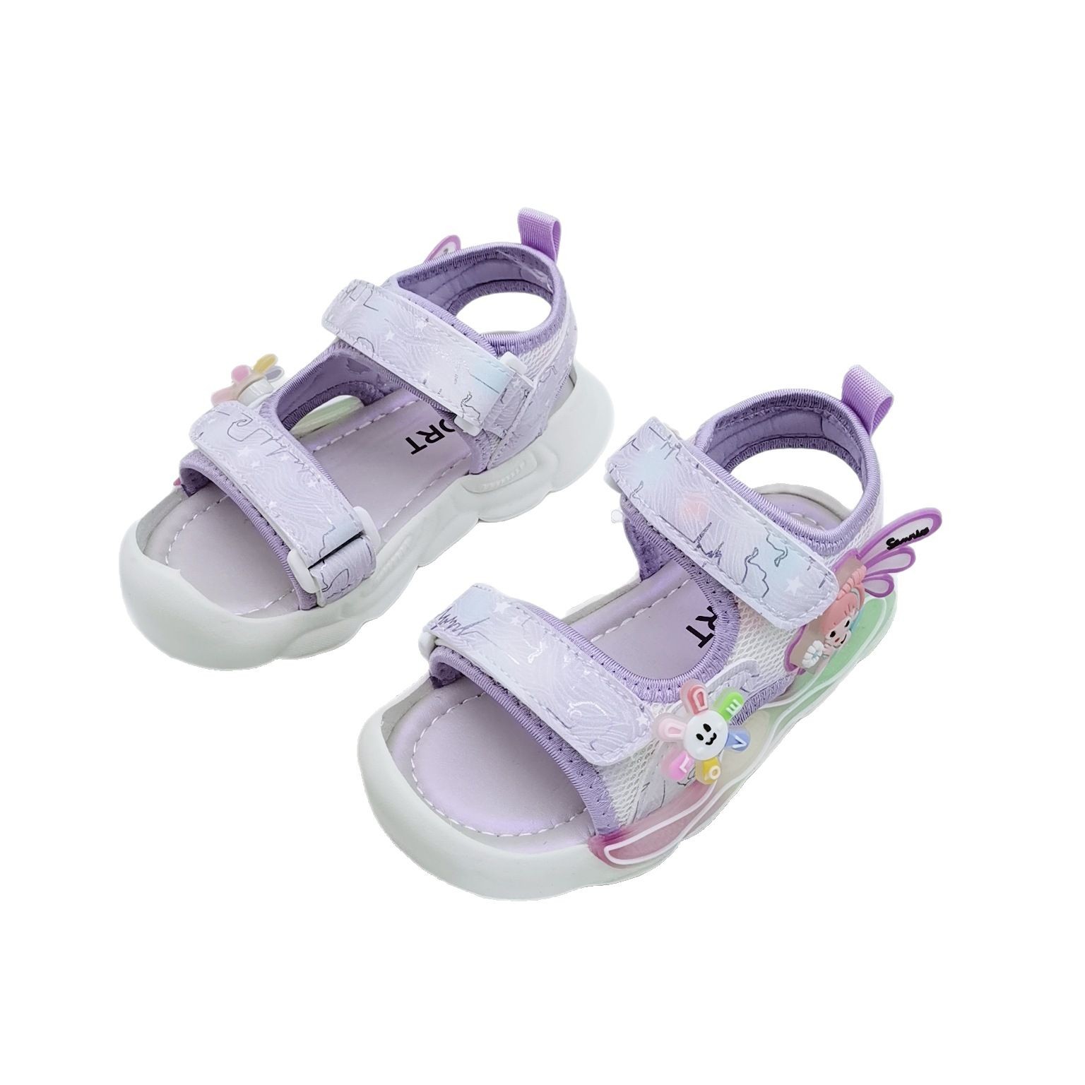 27-31 Tamaño de sandalias para niñas, zapatos de playa para niños, zapatos de verano nuevos zapatos para niñas, zapatos de princesa