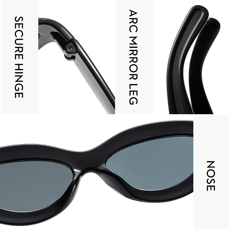 45g Weight Full Frame Glasses Structure Sunglasses Classification PC, UV400 Protection Lens Material Oval Frame Glasses Style Outdoor, Travel Occasion Solid Color, Leopard Pattern Unisex Gender Streetwear Style Streetwear Solid Color Leopard PC UV400 Protection Oval Frame Full Frame Men's Sunglasses 5