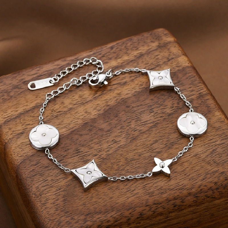 Joyas transfronterizas europeas y americanas Pulsera de acero de titanio de todo fósforo Versión coreana del temperamento bohemio Pulsera de acero de titanio que no se desvanece Joyería femenina