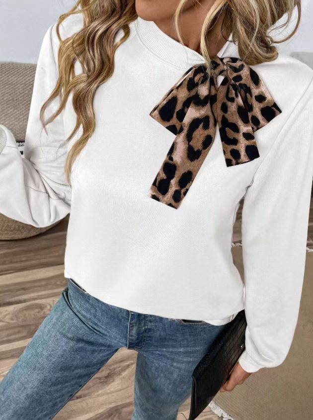 Sudadera de Manga Larga con Cuello Redondo para Mujer de Poliéster Casual