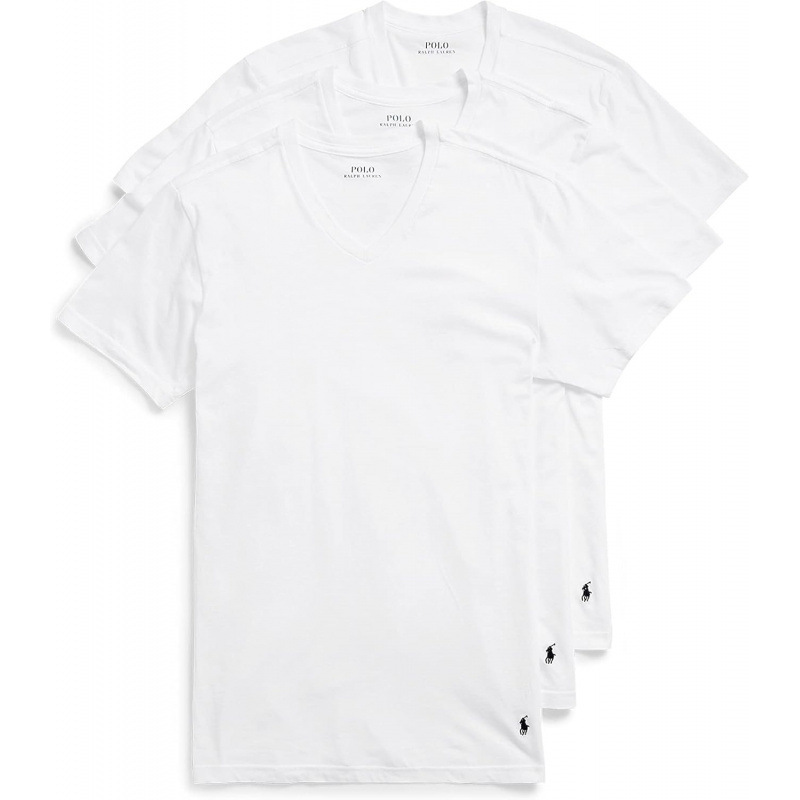 Polo Ralph Lauren Classic Fit Moisture-Wicking Quick-Dry Undershirt 3-Pack V-Neck Andove