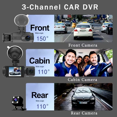 front, interior, and rear, mobile | Driving recorder