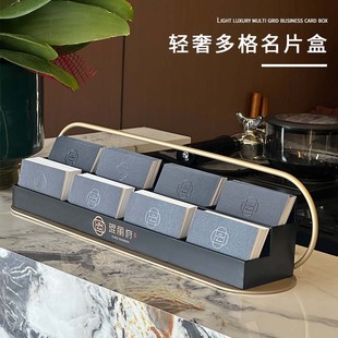 J8 Hotel Duoge Business Card Box Stainless Steel Front Desk Display Stand Business Card Metal Sales Department Hall g3