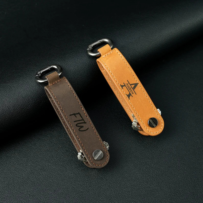 西欧真皮钥匙收纳器  创意磨砂皮钥匙夹钥匙扣挂件复古男女钥匙包